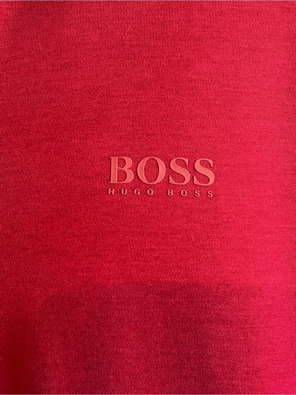 BOSS • Hugo Boss • Mens Small • Red • Mercerised Polo Shirt • Striped Trim Logo - Picture 4 of 7